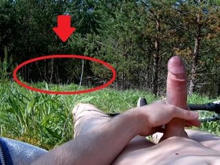 big dick, pov, almost busted, outside
