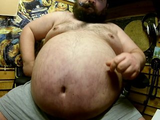 fat, solo male, cigar, belly