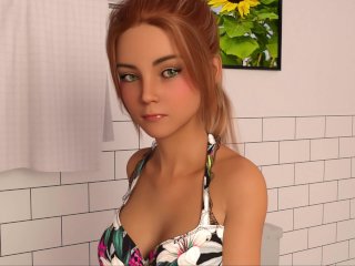 red head, melody gameplay, porn 3d, small tits