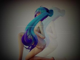 animated porn, hatsune miku, micro bikini, cosplay