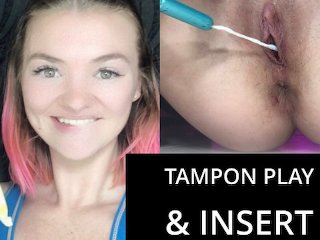 cute teen, tampon, hairy pussy, pink pussy