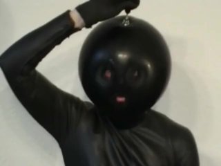 rubber fetish, latex breath play, rubber ball, rubber girl