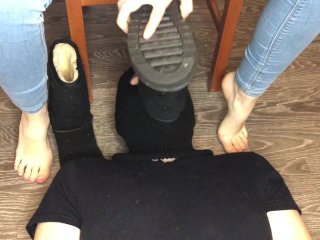 teen, kink, bondage, femdom foot slave