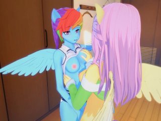 rainbow dash, 3d hentai, lesbian, porn