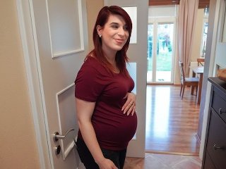 pregnant, debt, redhead, hd