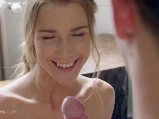 girl seduces boy, female orgasm, close up pussy fuck, best blowjob ever
