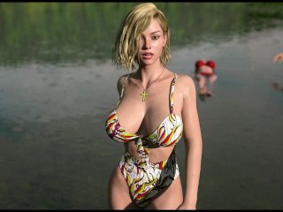 redhead big tits, game walkthrough, butt, babe