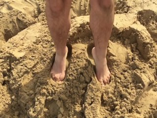 male feet, sandy feet, kink, male foot worship