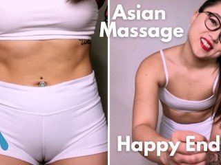 massage happy ending, asmr, asian massage, small tits