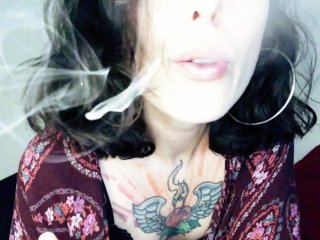 tattooed women, hot tattooed milf, goth girl, milf smoking