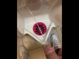 bladder shy, fetish, vertical video, pissing
