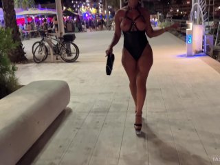 big tits, outdoor, public, tattooed women