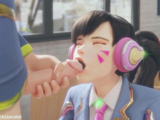 blindfold surprise, overwatch, anime, blowjob