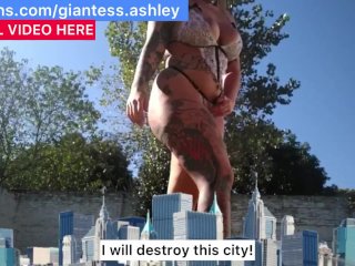 giantess crush, giantess panties, big ass, babe