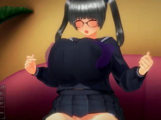 足コキ, big tits, japanese schoolgirl, 制服
