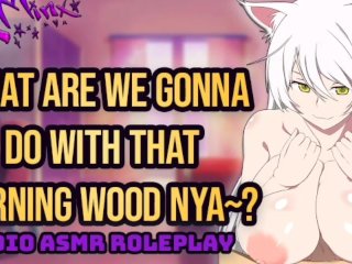 blowjob asmr, Cat Girl Hentai, asmr roleplay, morning wood blowjob