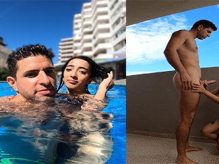 Antonio Mallorca, latina, babe, swimming pool