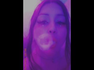 brunette, bunny girl, party, smoking fetish