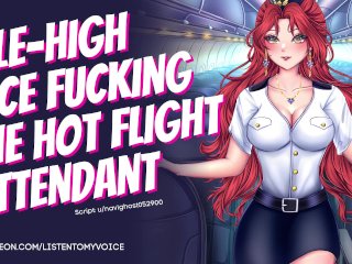 solo female, female orgasm, asmr blowjob, flight attendant