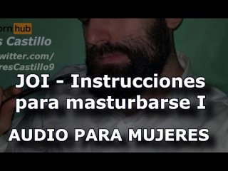 joi espanol, female orgasm, handjob, parody