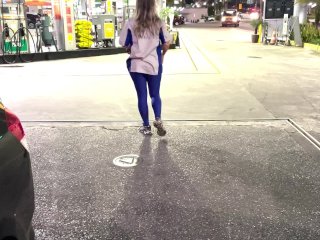 public, outdoor sex, gas station, anal