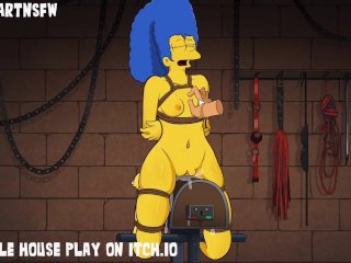 cumshot, hentai, the simpsons, marge simpson