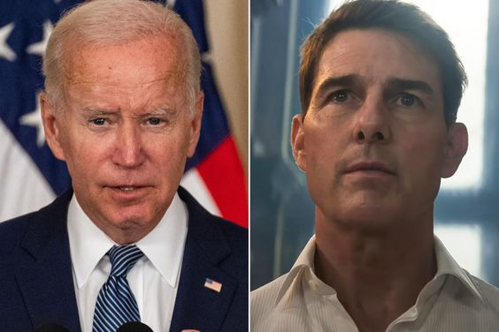 Joe Biden; Tom Cruise in 'Mission: Impossible — Ghost Protocol Part One'