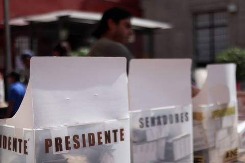 A view at a polling station during the general election, in Mexico City, Mexico June 2, 2024. REUTERS/Quetzalli Nicte-Ha ORG XMIT: LIVE