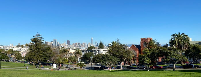 Mission Dolores Park is one of The 15 Best Places for Sunsets in San Francisco.