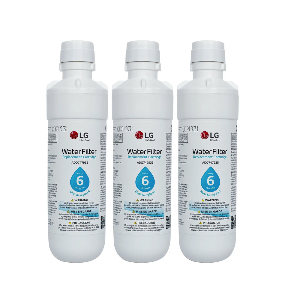 LG LT1000P/LT1000PC Replacement Refrigerator Water Filter ADQ747935,  3 pack