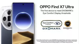 Image of the Oppo Find X7 Ultra DXOMARK Gold Display Label certification