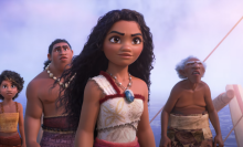 Moana stands with friends in "Moana 2"