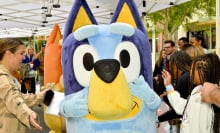 bluey mascot at an event