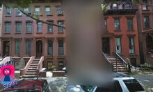 A home blurred on Google Street view 