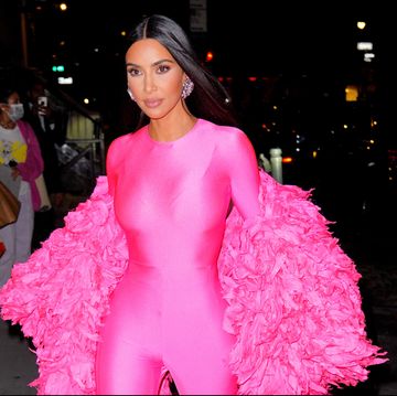 new york, new york   october 10 kim kardashian arrives at snl afterparty on october 10, 2021 in new york city photo by gothamgc images