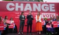 Shadow chancellor Rachel Reeves, Labour leader Sir Keir Starmer and deputy Labour leader Angela Rayner.