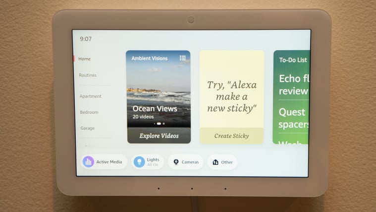 Amazon Echo Hub home screen