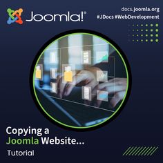 a person typing on a laptop with the text copying a joomania web site