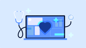 Illustration of laptop health check