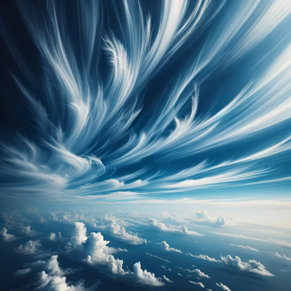 Imagen realista de nubes creada a partir de la IA de DALL-E 3
