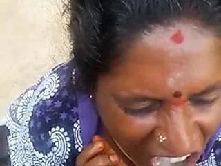 Swallowed, Aunty Lover, Tamil Aunty, Cummed