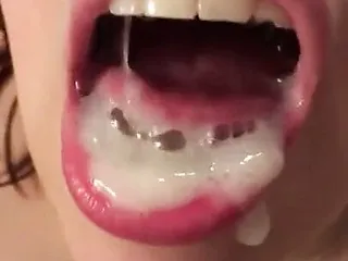 Swallowing Sperm, Cunt Cum, Glue, Eating Semen