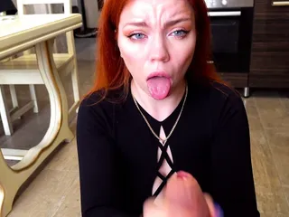 Eating Her out, Hot Kissing Sex, Redhead Teen, Too Deep
