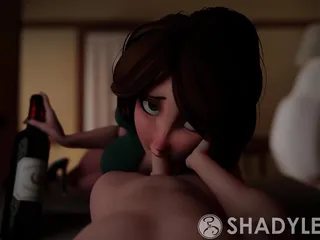 3d Animation, Cum on Tits, Overwatch, Tits on Tits