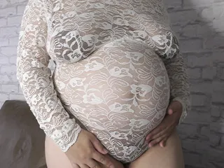 Big Pussy, Pregnant Wife, Lingerie Show, Hairy Pussy