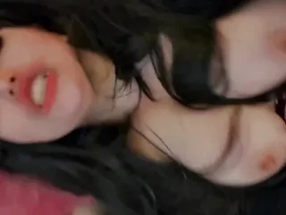Brunette Bangs, Roleplay, Taboo, BBW Cum in Mouth