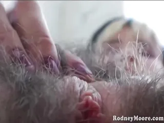 Fluffy, Super Hairy Girl, Masturbation, Vintage Hairy