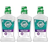 Tom's Of Maine Whole Care Natural Fluoride Mouthwash, Fresh Mint, 16 Oz (Pack of 3) (Packaging May Vary)