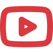 Video play icon in red