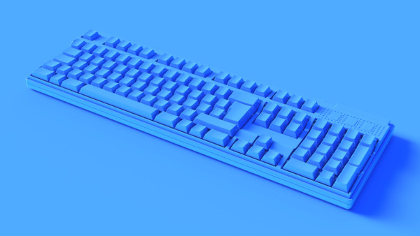 One color blue keyboard